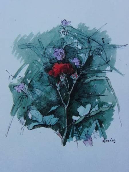 小磯良平、【野ばら】、希少な限定額装用画集画、新品高級額 額装付、状態良好