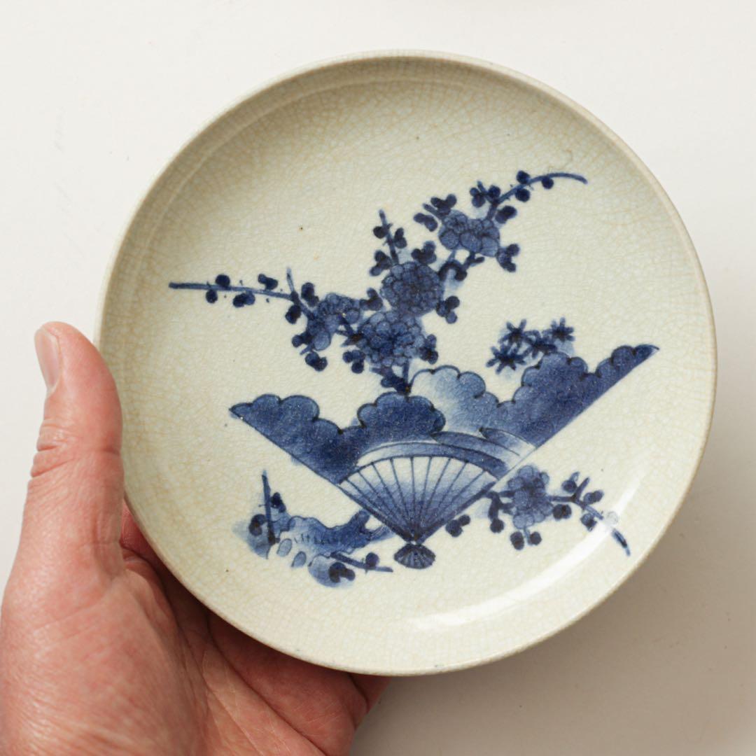 伊万里　古伊万里　江戸　中期　扇　梅