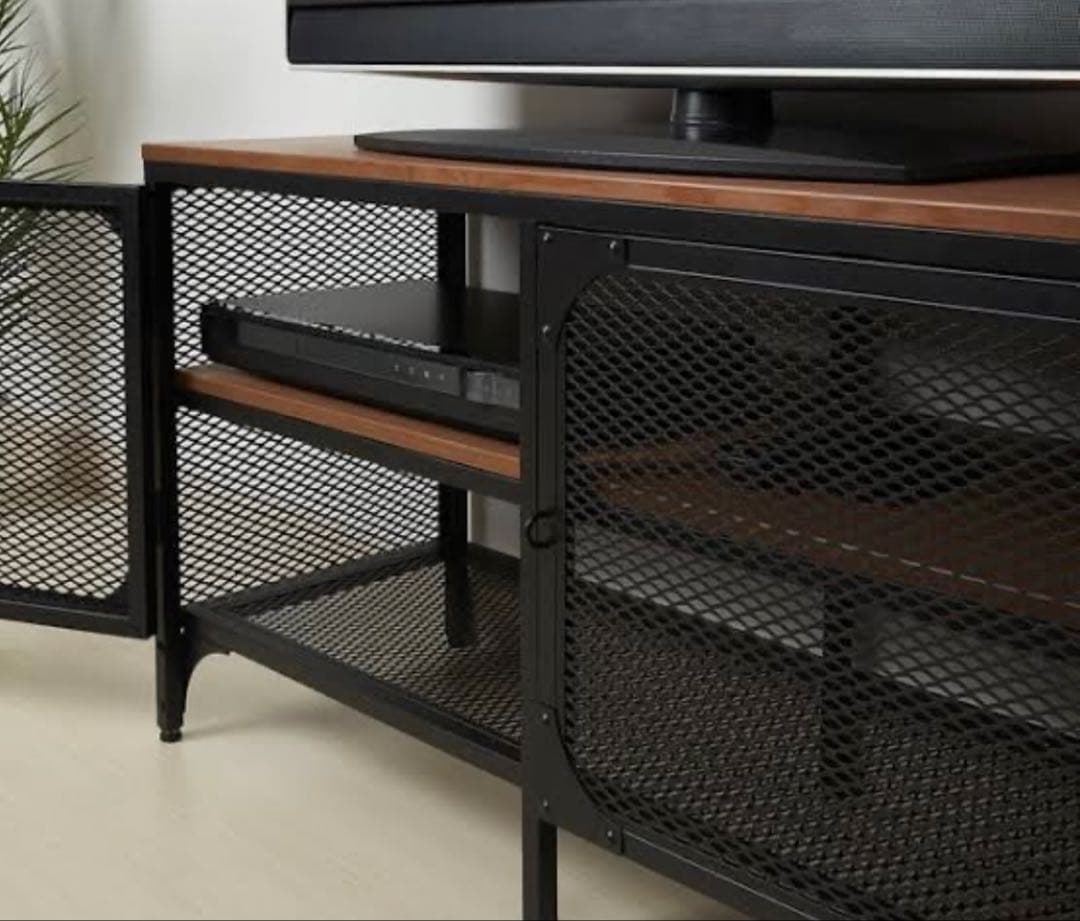 IKEAテレビ台 FJÄLLBO フィエルボ 色: ブラック