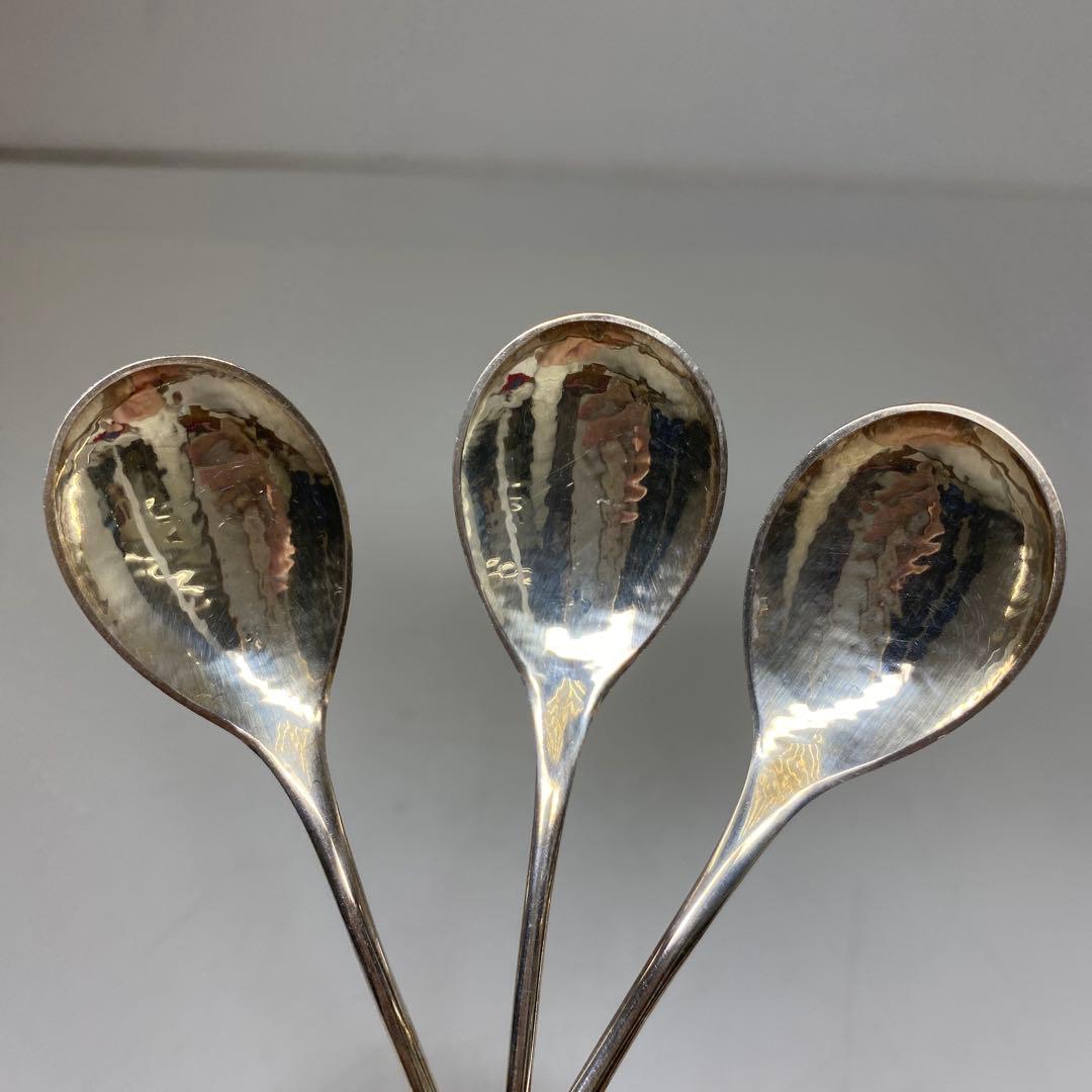 ジョージジェンセン最高峰　sterlingブロッサムデザートスプーン6本　共袋