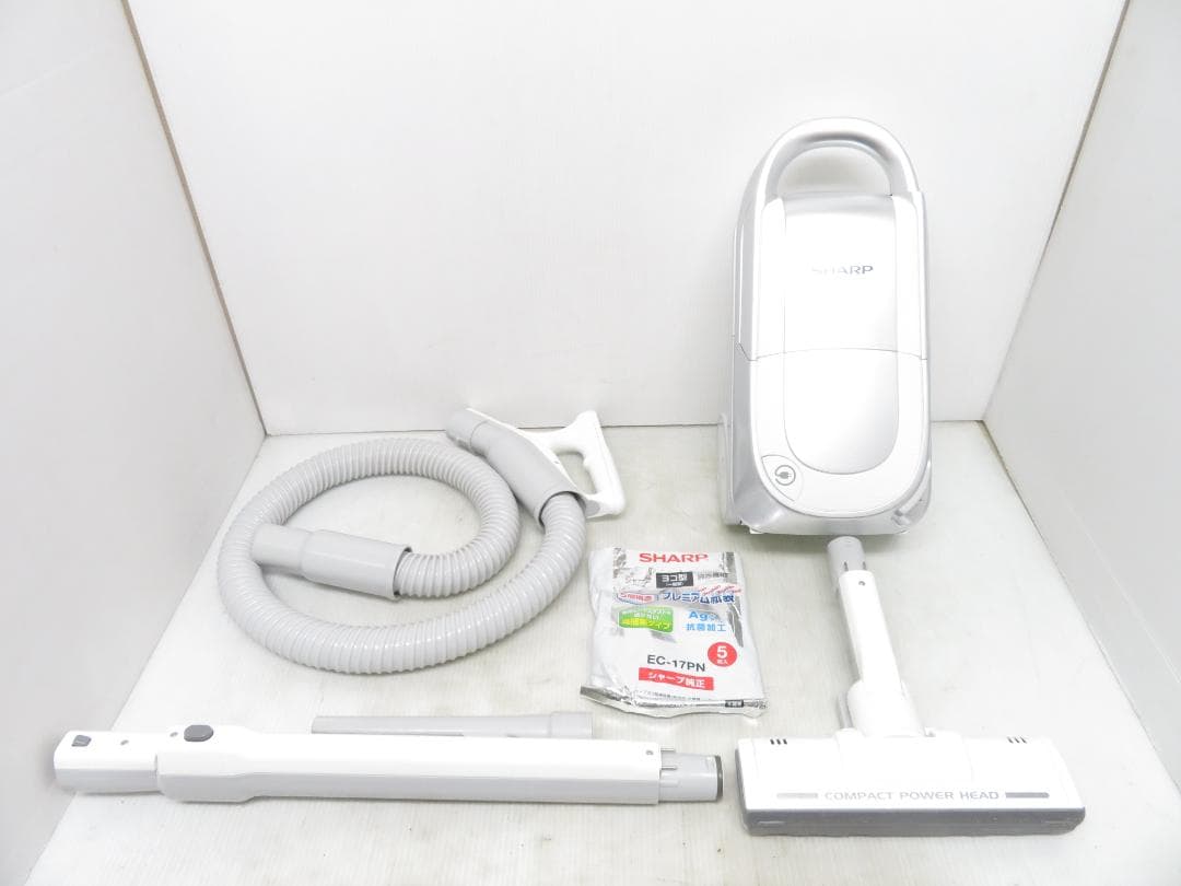 シャープ 2021年製 紙パック式クリーナー モーターブラシ 掃除機 シルバー系