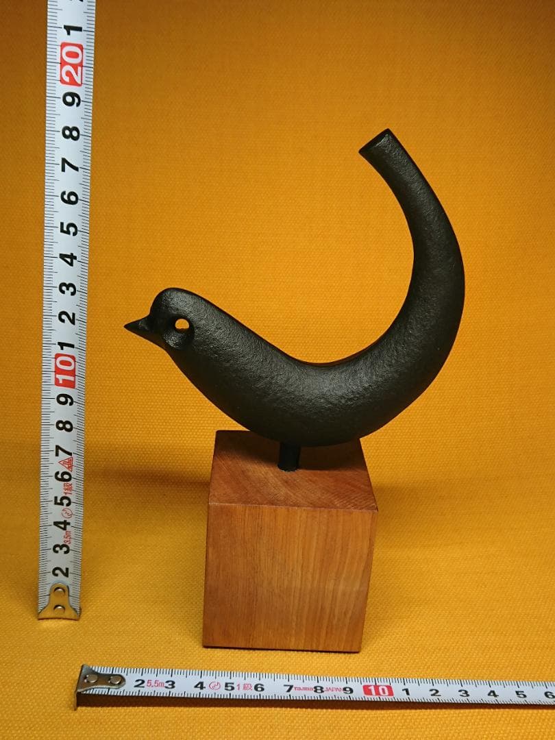 【美品】鳥　金属　彫像　オブジェ　置物　インテリア　工芸品　美術品　A3311