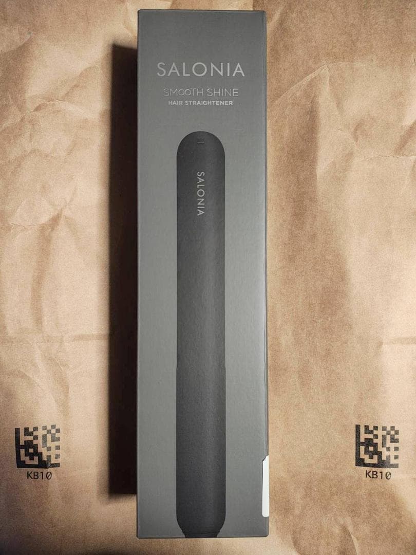 【新品未使用】SALONIA スムースシャインストレートヘアアイロン ブラック