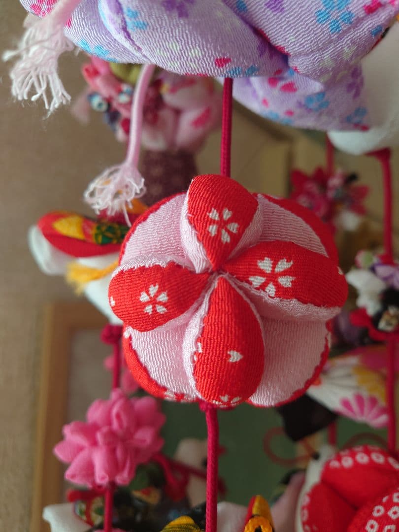 極美品　ハンドメイドひでばあちゃん作の縁起物のつるし雛　Ｎｏ．１