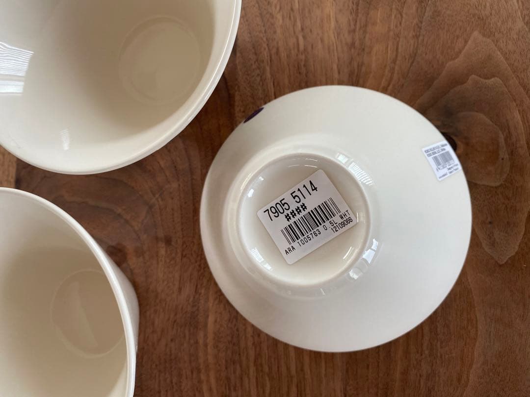 新品　アラビア　ココボウル　500ml 3枚　ホワイト