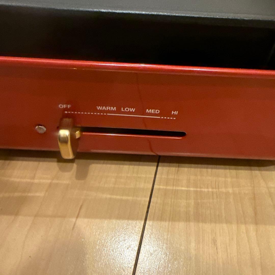 BRUNO コンパクトホットプレート レッド たこ焼きプレート付き