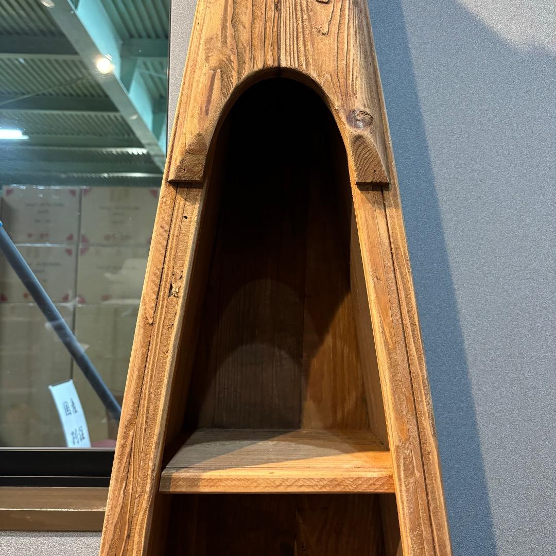 ラック　シェルフ　木製　天然木　ボートラック　カヌー　古材　レトロ　お洒落