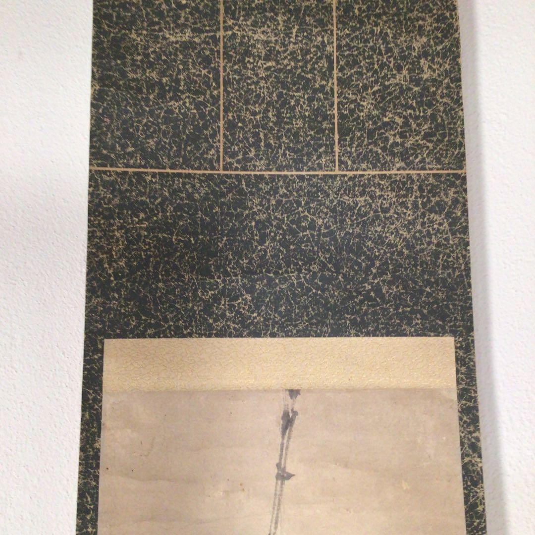 No3507掛軸　作者不詳　在銘　水墨人物図　紙本　古画　書画　古美術　送料無料