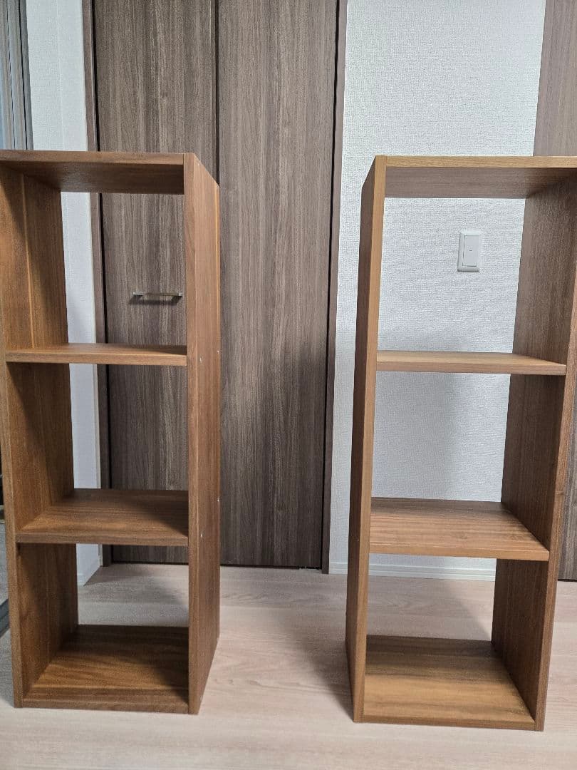 無印良品 スタッキングシェルフ3段×2列＋3段用側板(天板仕様穴非貫通タイプ)