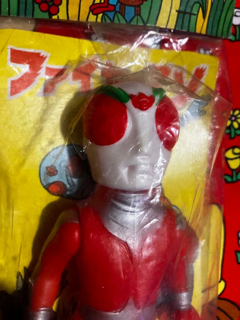 当時物　無版権　ファイヤーマン　パチソフビ 昭和レトロ　ブルマァク　ポピー