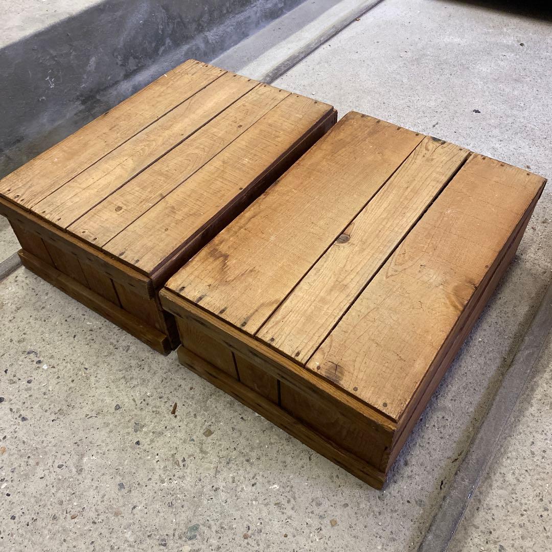 【choko♡moka⭐︎ron♡moko】古い木箱①H19(2箱セット)