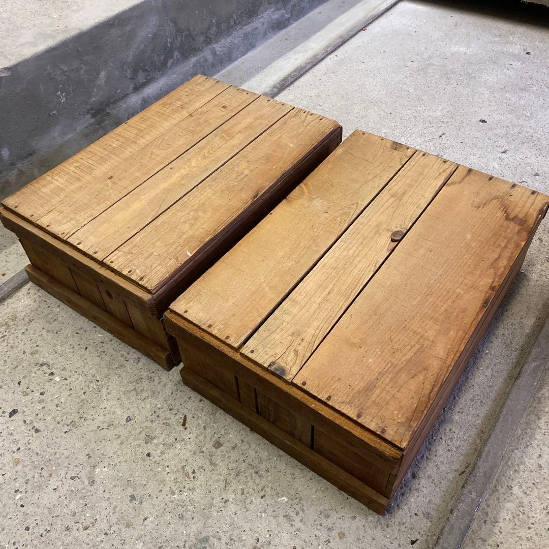 【choko♡moka⭐︎ron♡moko】古い木箱①H19(2箱セット)