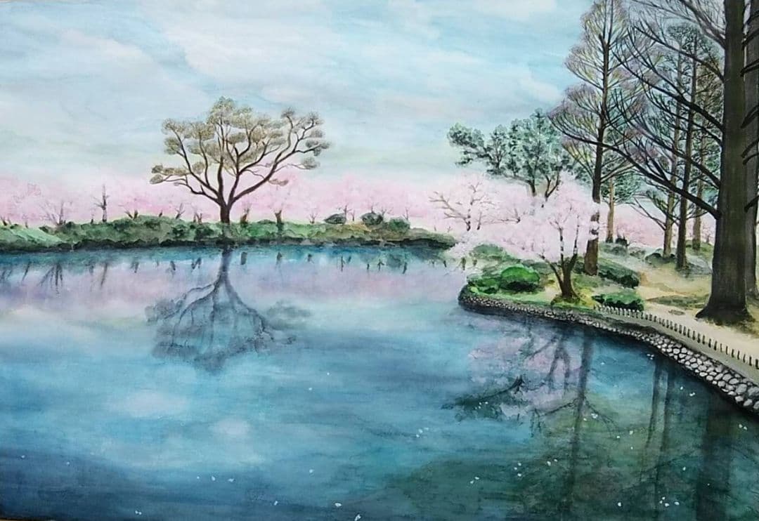 風景画　春近し3 (原画)