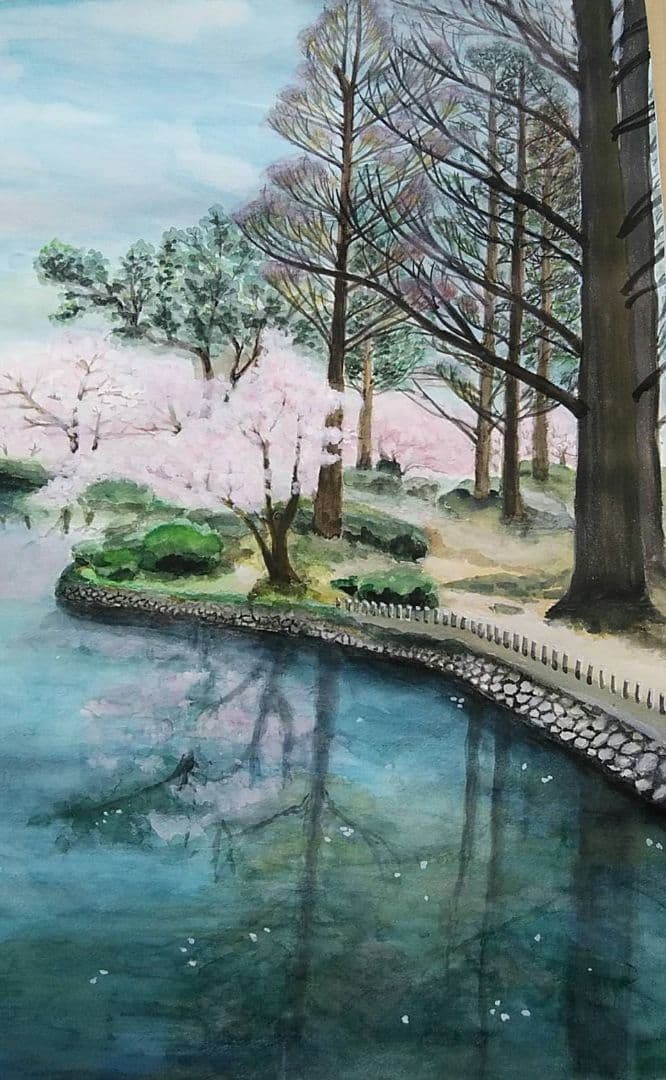 風景画　春近し3 (原画)