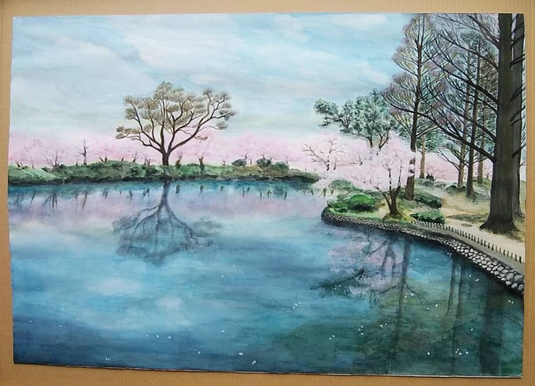 風景画　春近し3 (原画)