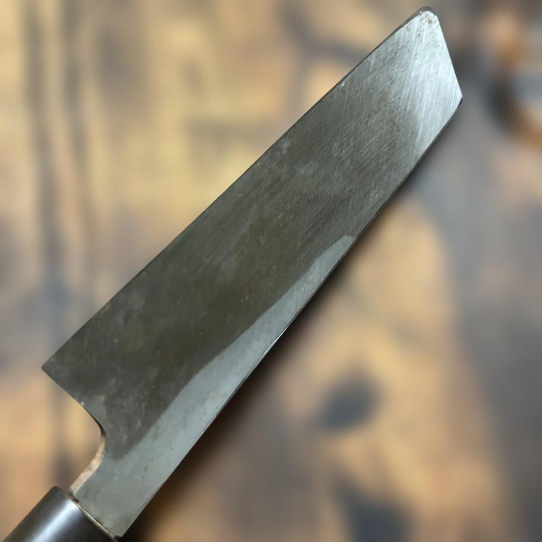 堺菊虎　極上　薄刃包丁 鋼製 木製ハンドル