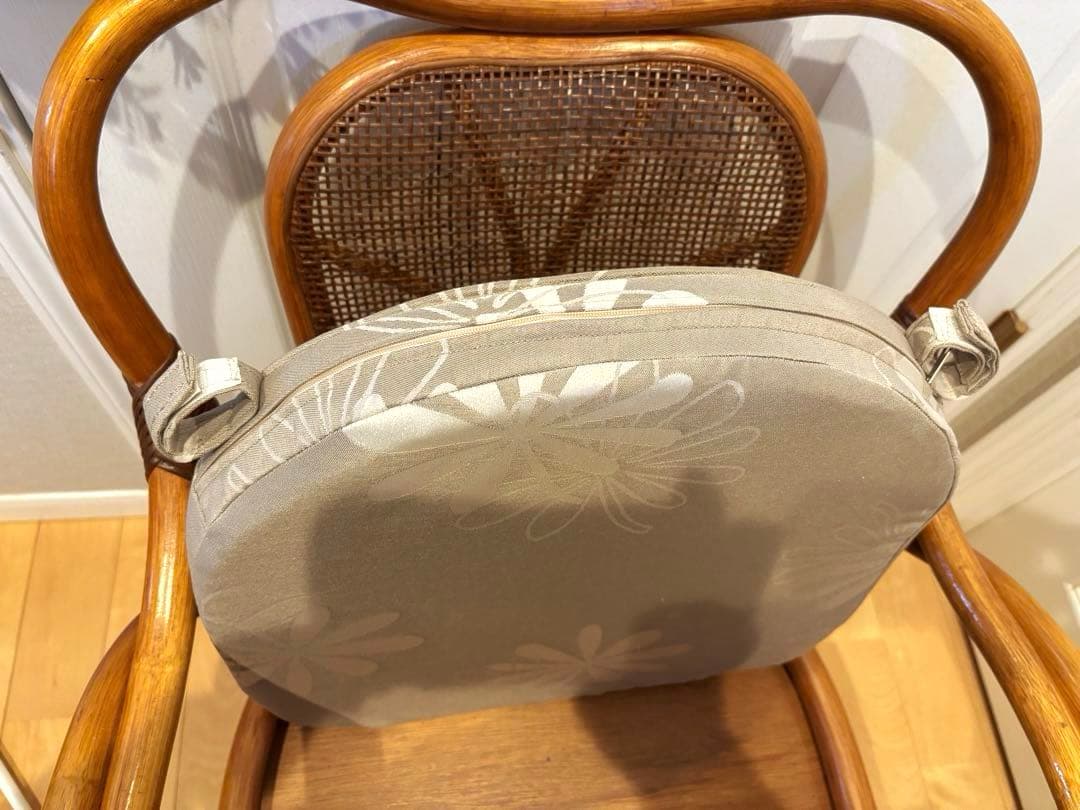 籐　ラタン　椅子　チェア　回転　アンティーク　レトロ