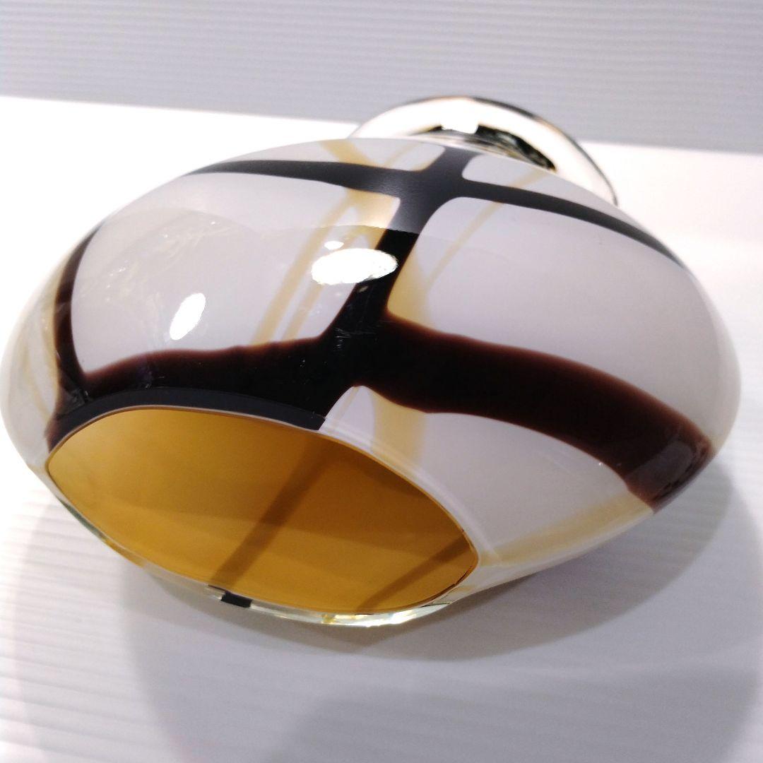 ヴィンテージ ガラス フラワーベース 花器 花瓶 レトロ ミッドセンチュリー