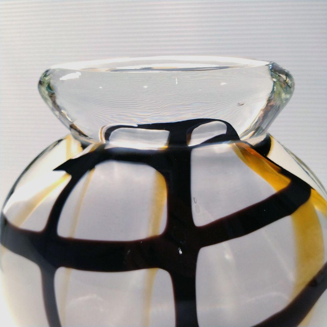 ヴィンテージ ガラス フラワーベース 花器 花瓶 レトロ ミッドセンチュリー