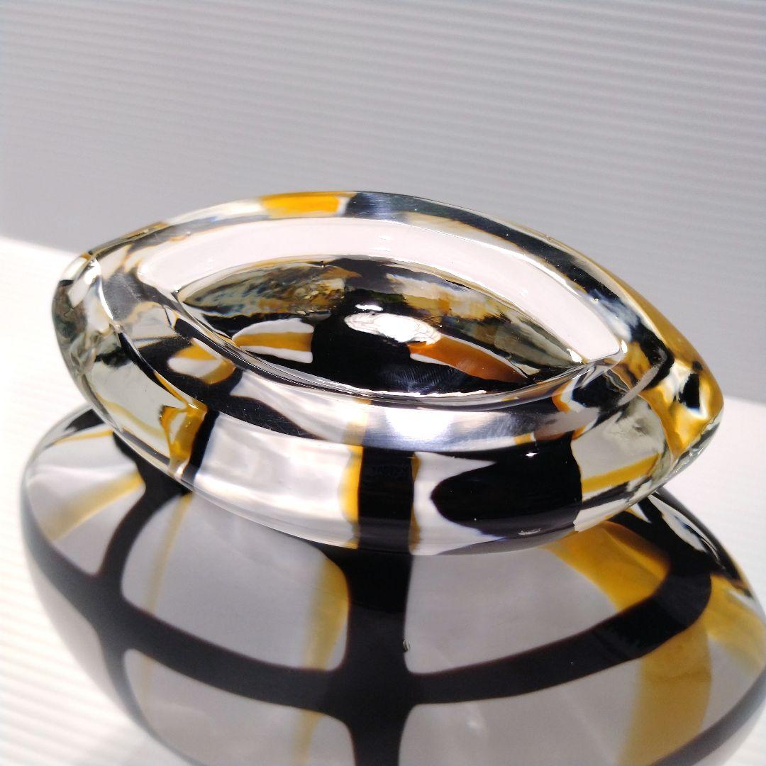 ヴィンテージ ガラス フラワーベース 花器 花瓶 レトロ ミッドセンチュリー