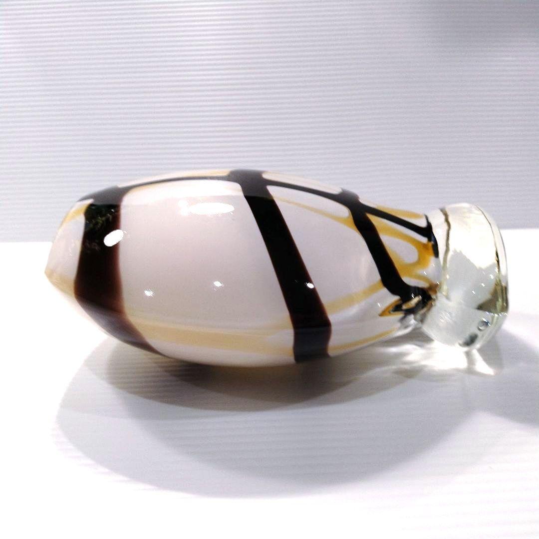 ヴィンテージ ガラス フラワーベース 花器 花瓶 レトロ ミッドセンチュリー