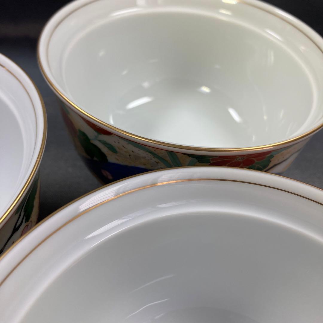 前畑陶器　庫山　御碗揃　吉祥文様　蓋付　小丼　丼　煮物碗　花　青海波　菊　梅