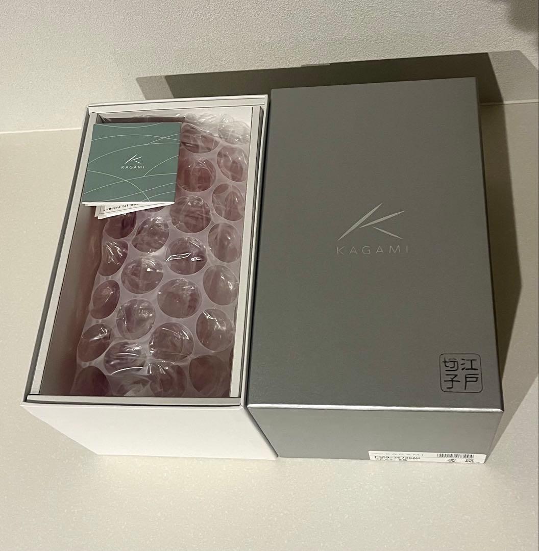 江戸切子 カガミクリスタル 花瓶 KAGAMI CRYSTAL 笹っ葉に麻の葉