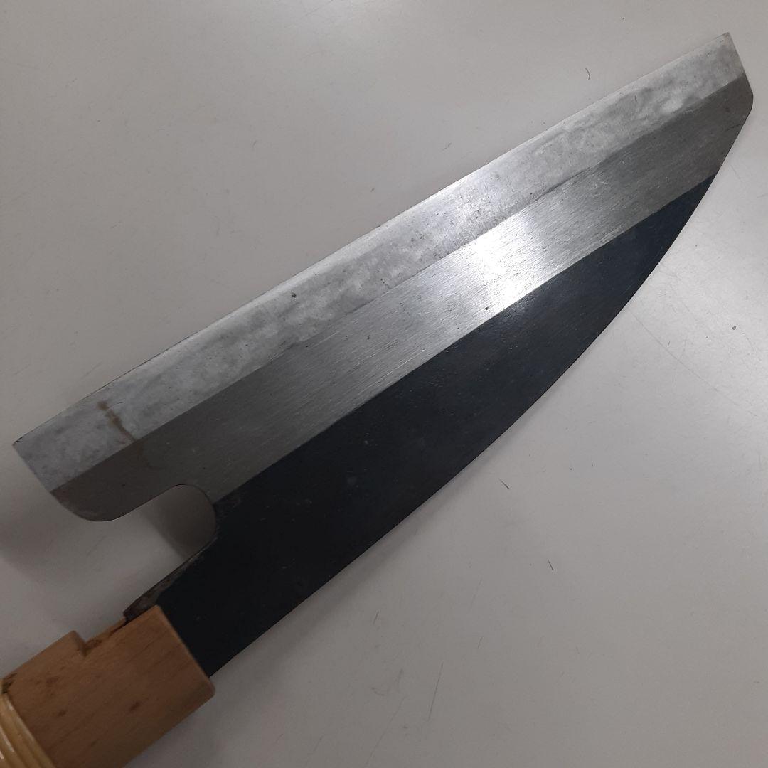 値引き越後鍛治 三徳型麺切り包丁 380mm　➕黒打ち柳刃包丁