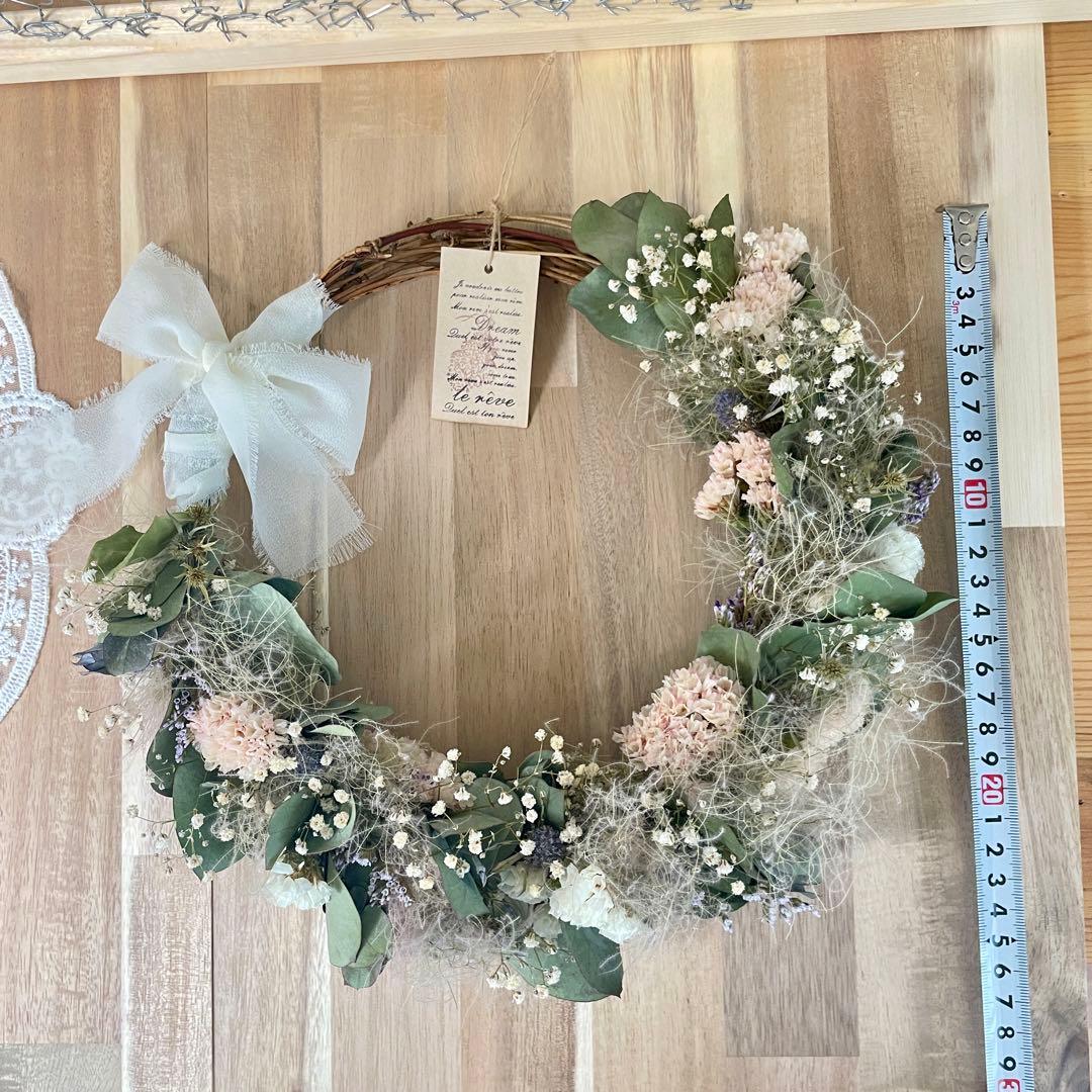 ！完売！　ふわふわスモークツリーのリース　green