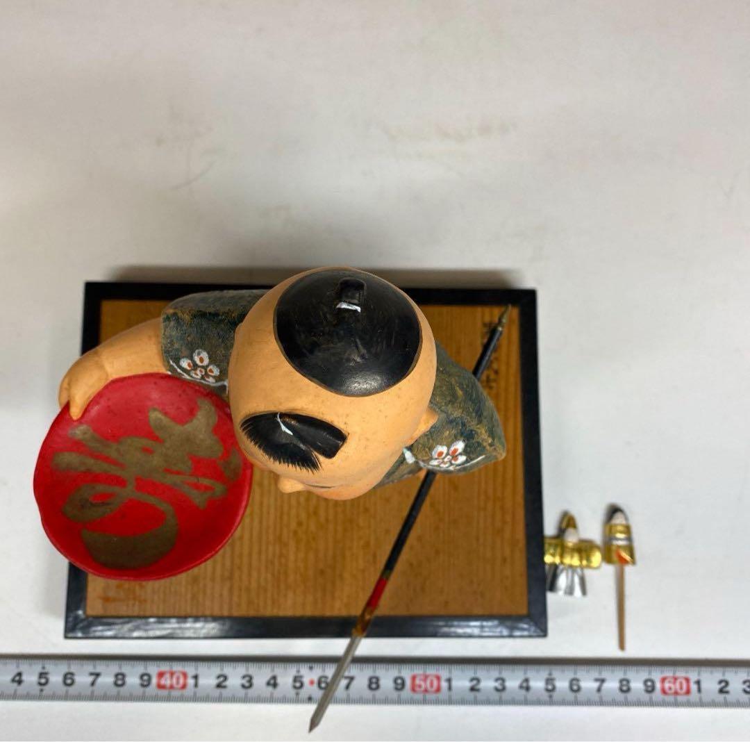 年代物 人形　共箱付　高さ19cm