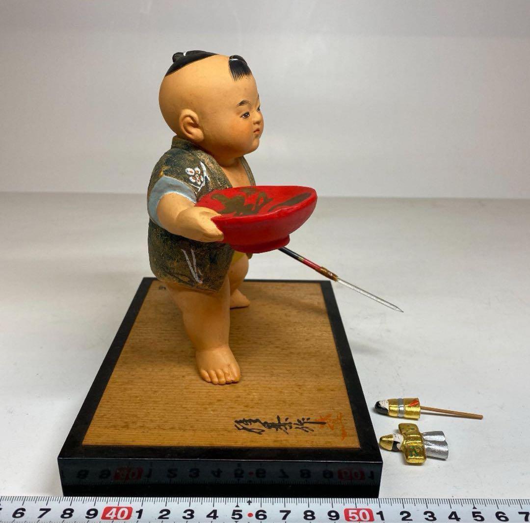 年代物 人形　共箱付　高さ19cm