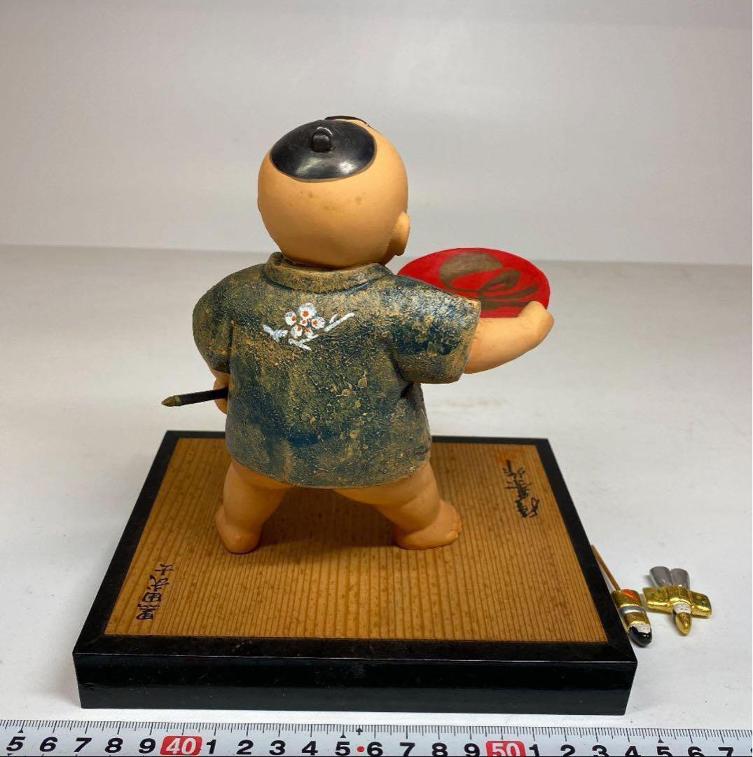 年代物 人形　共箱付　高さ19cm