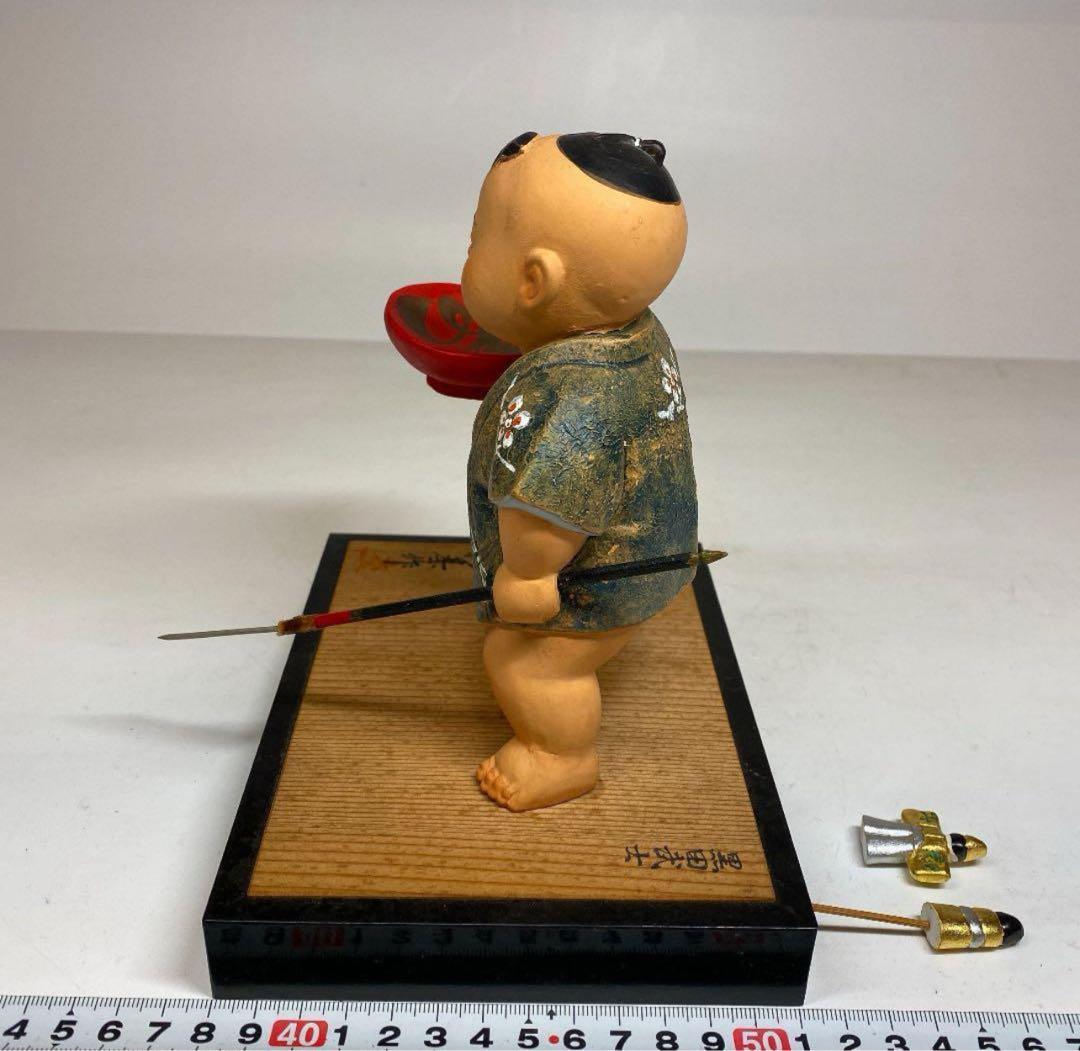 年代物 人形　共箱付　高さ19cm