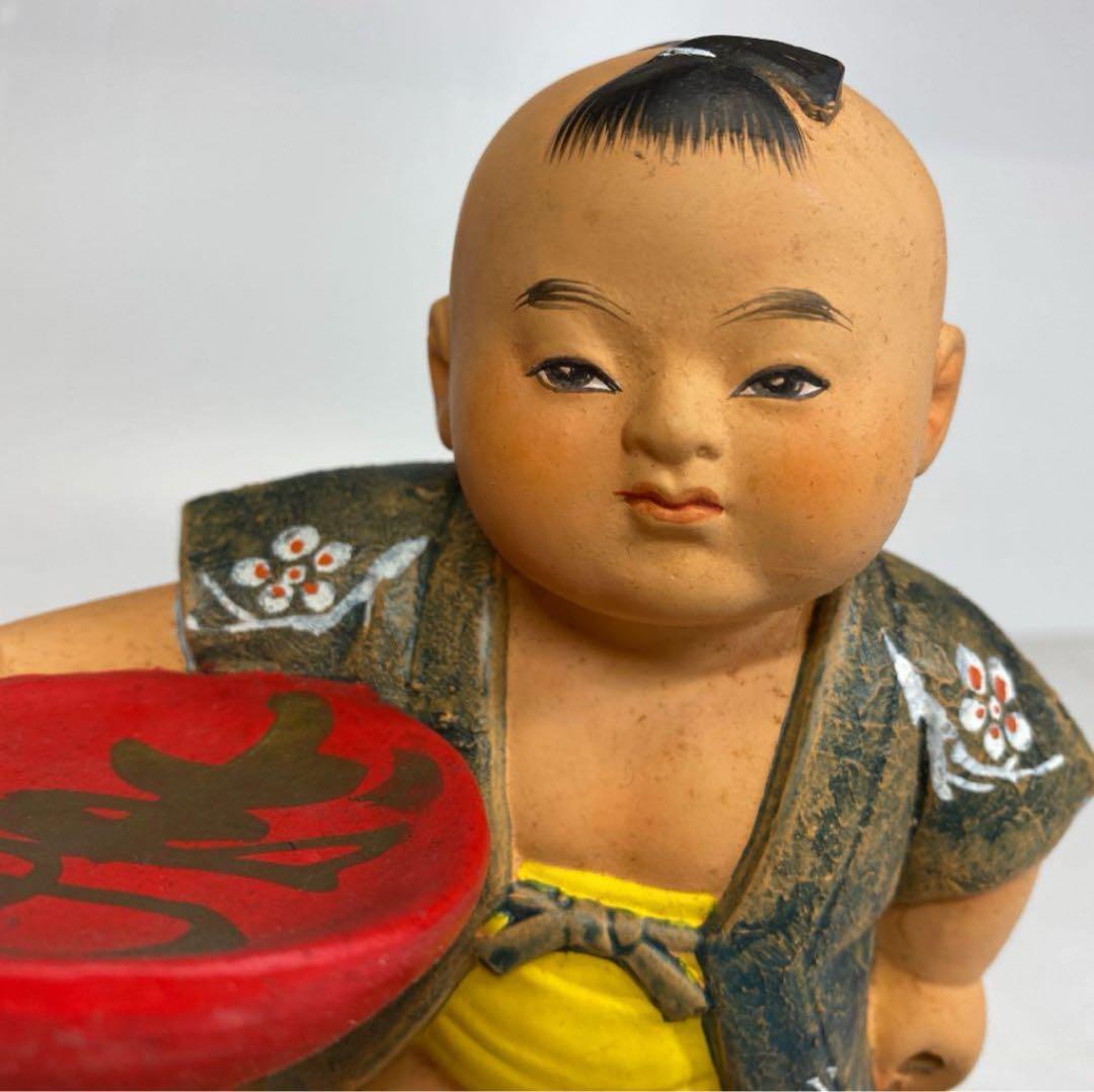 年代物 人形　共箱付　高さ19cm