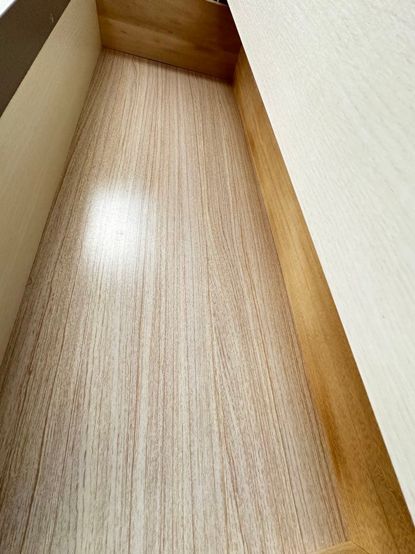 美品✨ニトリ ハイチェスト6段 大容量 ホワイトウォッシュ 木製 白