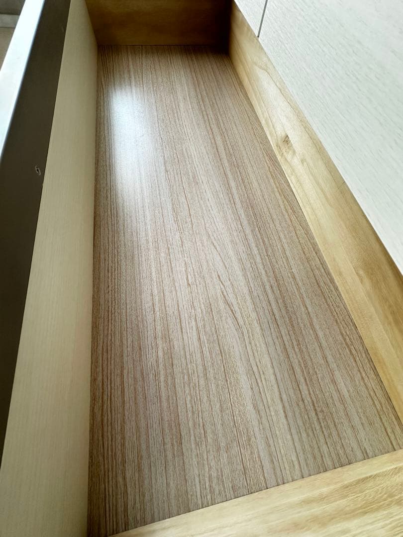 美品✨ニトリ ハイチェスト6段 大容量 ホワイトウォッシュ 木製 白