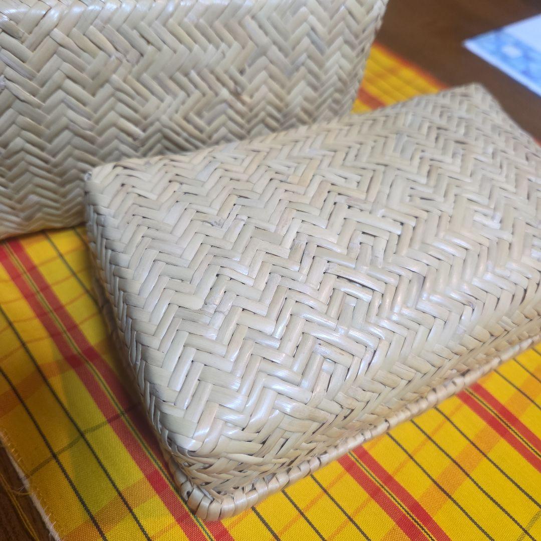 鳥越竹かご弁当箱　小物入れ　未使用　竹かご弁当箱　竹かご