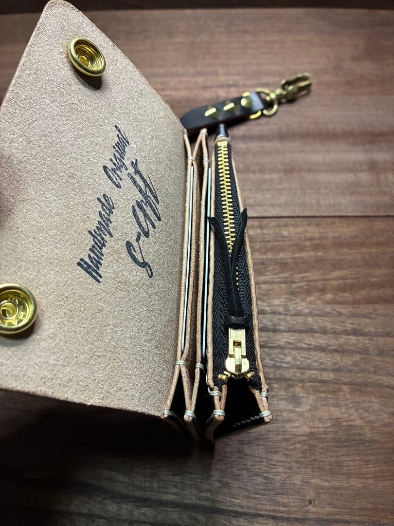 本革牛革コンパクトトラッカーウォレット