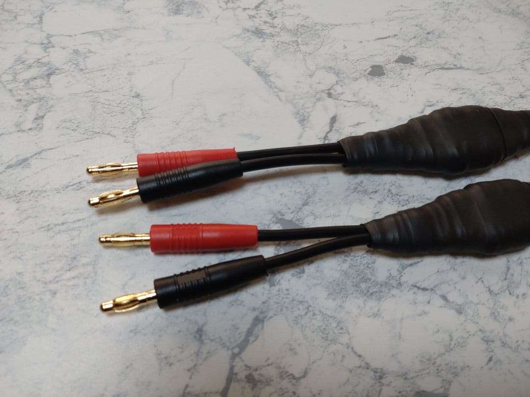 【新作】200段式カタパルト搭載　スピーカー中継ケーブルメス-オス26cm ペア