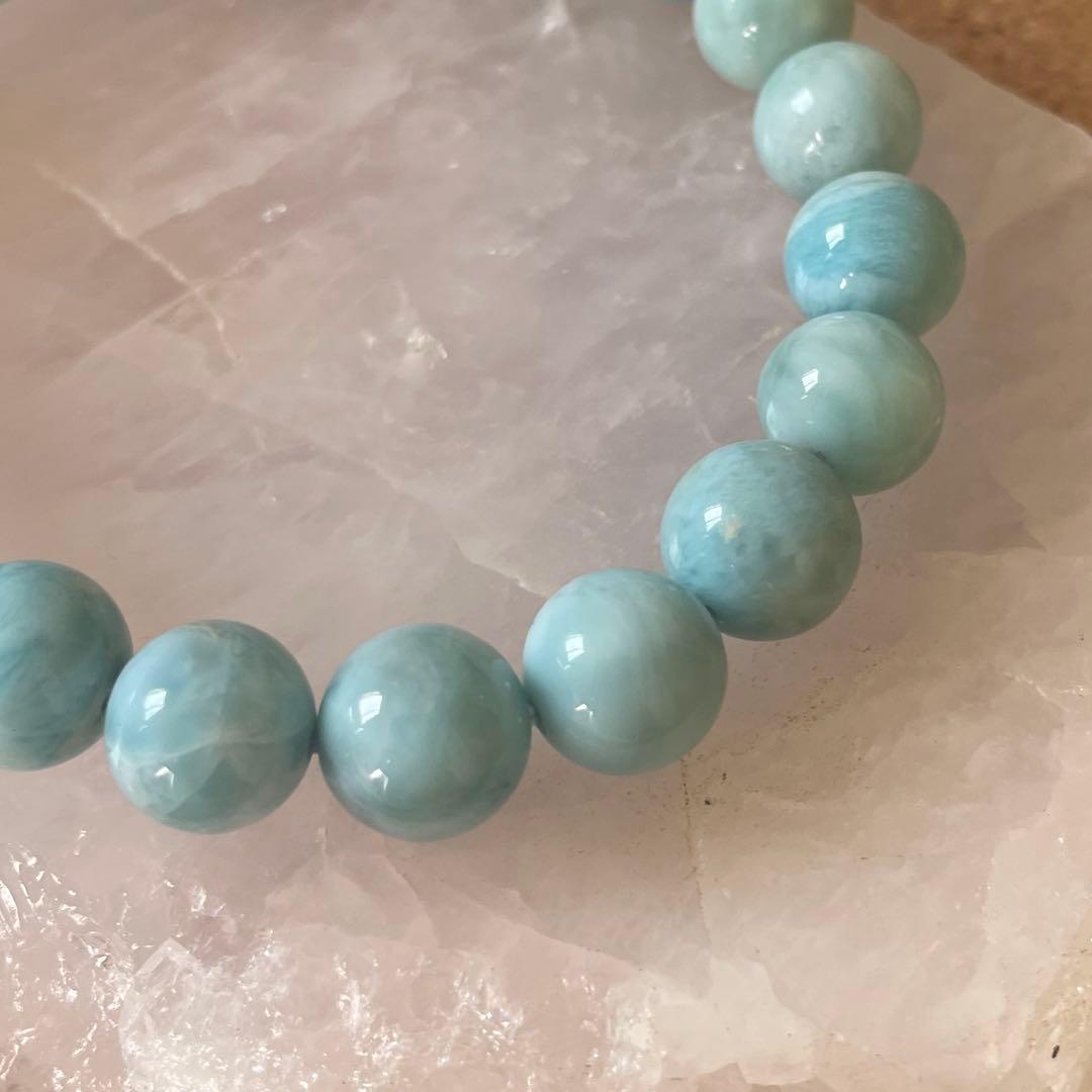 【ラリマー】天然石 ブレスレット 約9.5㎜ 約16㎝ パワーストーン