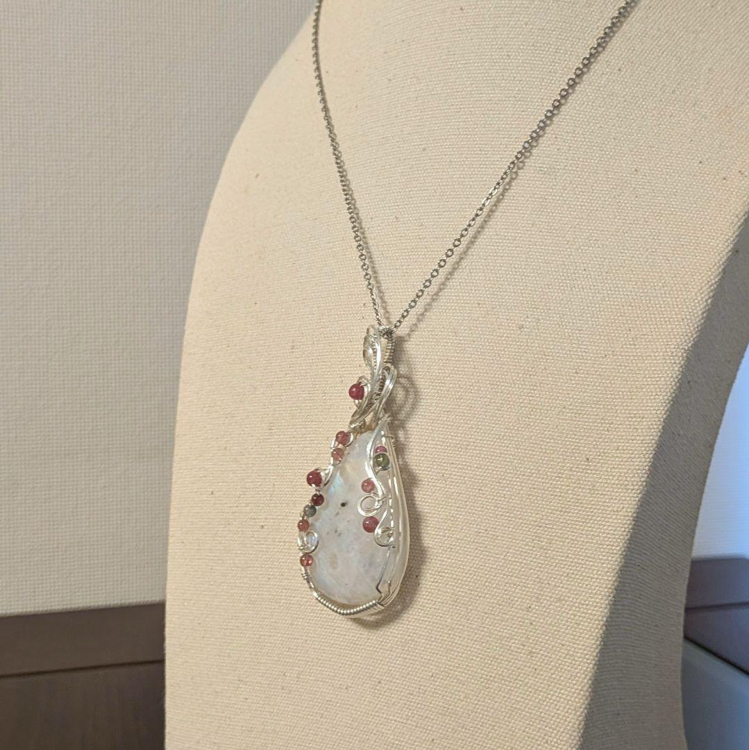 【ご確認用】SFレインボームーンストーン❅ワイヤーアートペンダント他1点