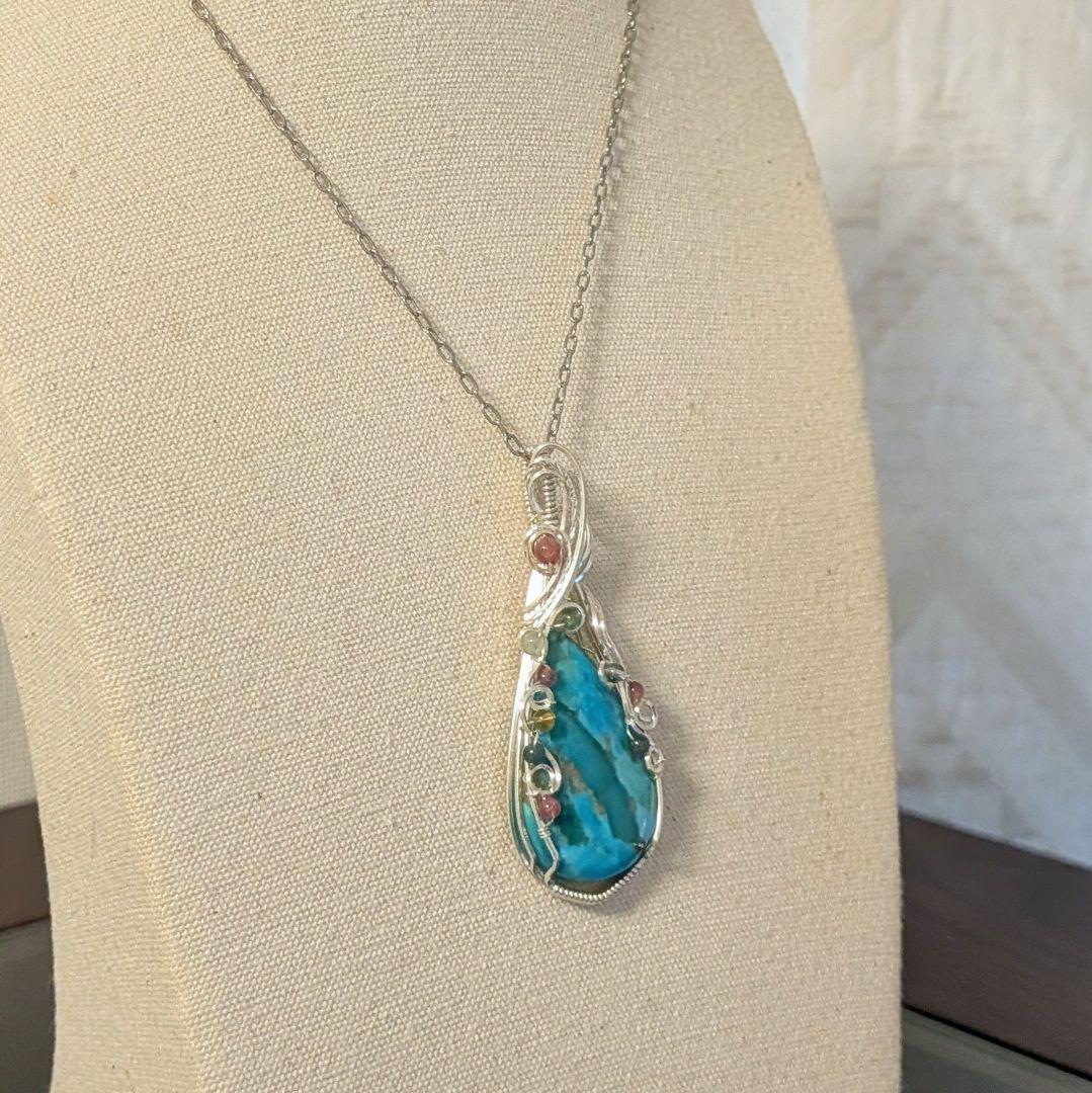 【ご確認用】SFレインボームーンストーン❅ワイヤーアートペンダント他1点