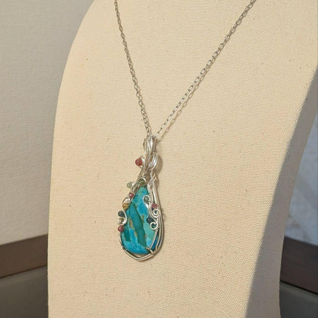 【ご確認用】SFレインボームーンストーン❅ワイヤーアートペンダント他1点