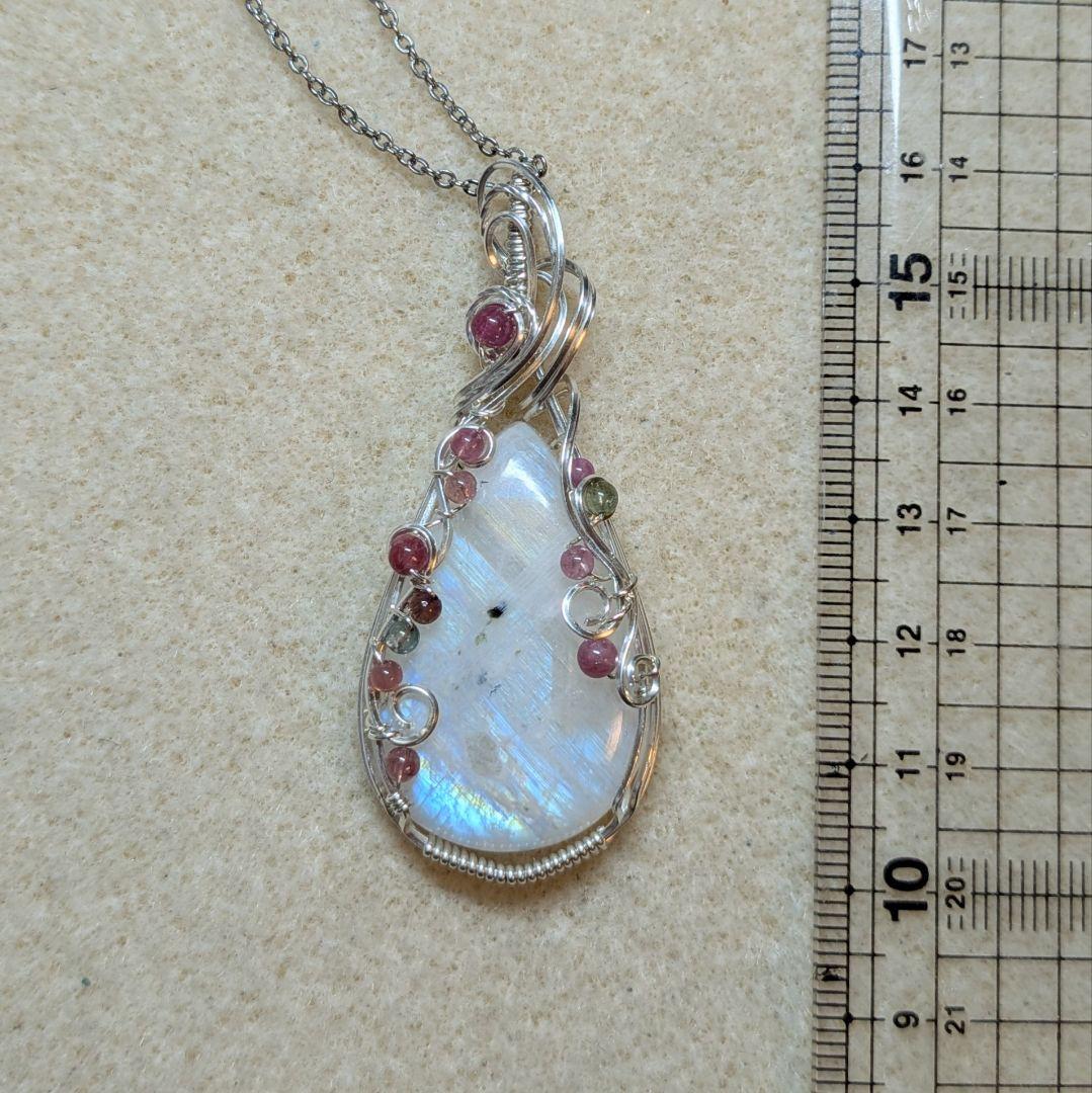 【ご確認用】SFレインボームーンストーン❅ワイヤーアートペンダント他1点