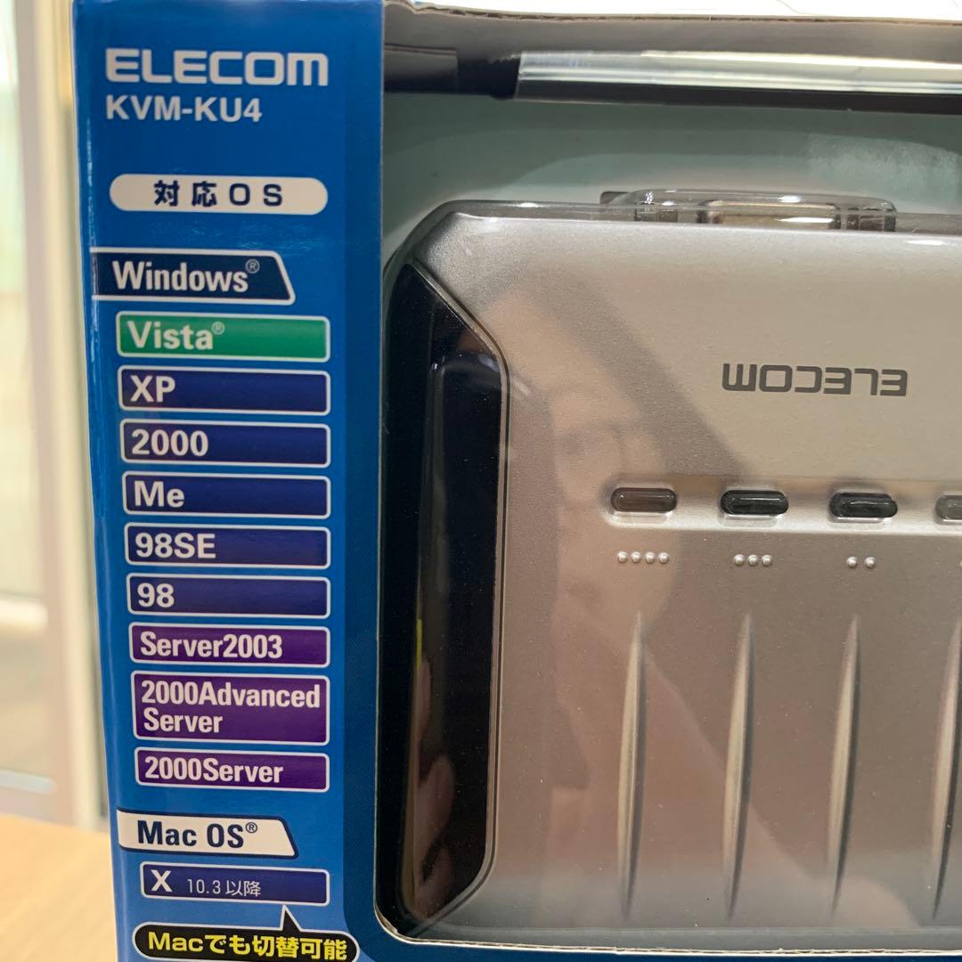 ELECOM KVM-KU4 USB 4ポート KVMスイッチ