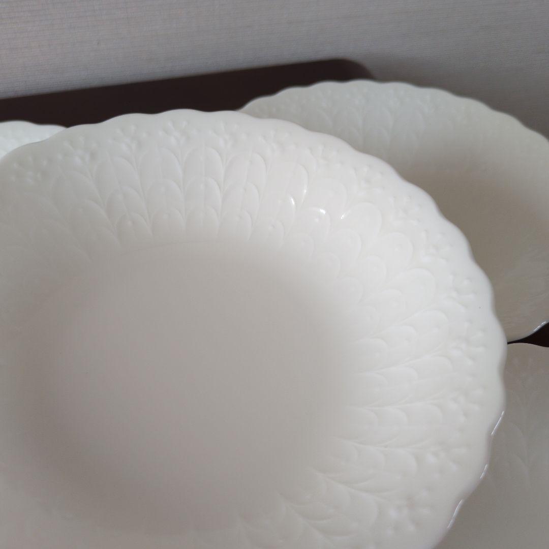 【未使用】NARUMI ボーンチャイナ シルキーホワイト ボウル＆小皿5枚セット