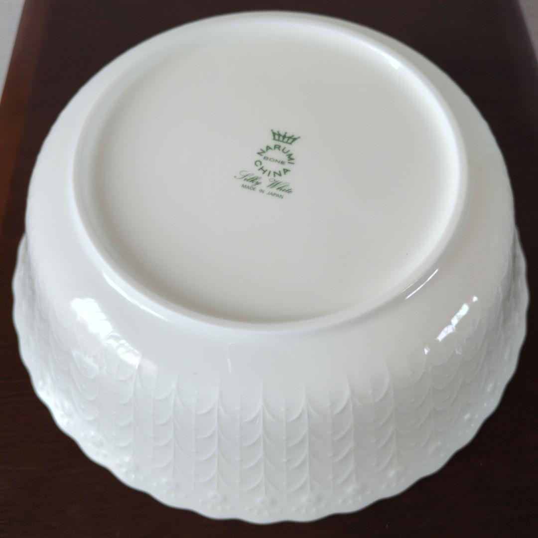【未使用】NARUMI ボーンチャイナ シルキーホワイト ボウル＆小皿5枚セット