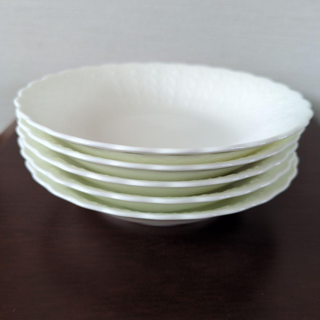 【未使用】NARUMI ボーンチャイナ シルキーホワイト ボウル＆小皿5枚セット