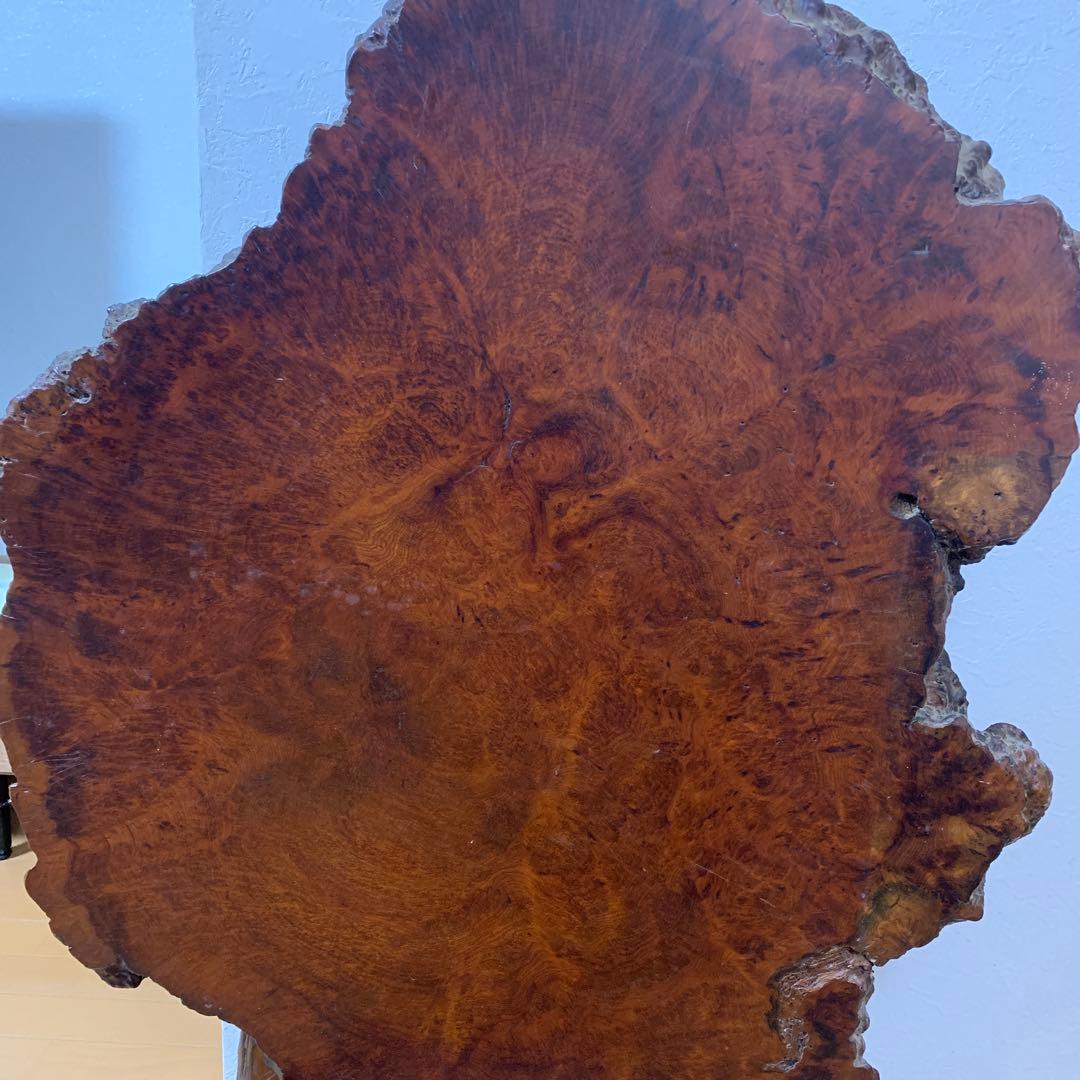 銘木 瘤杢 天然木 一枚板 輪切り 直径約70cm 無垢材