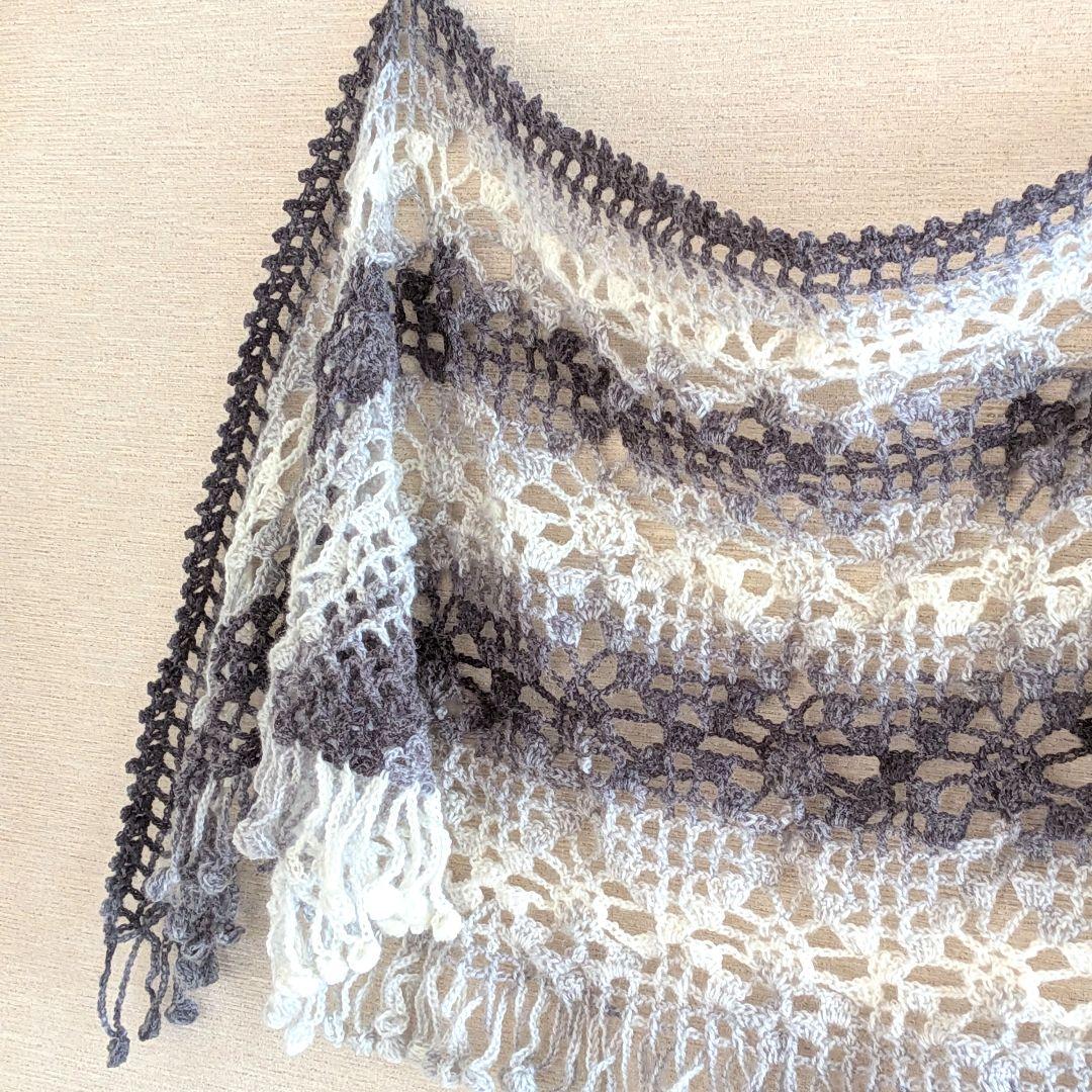 Alizeアンゴラゴールドバティック　グレーグラデーション